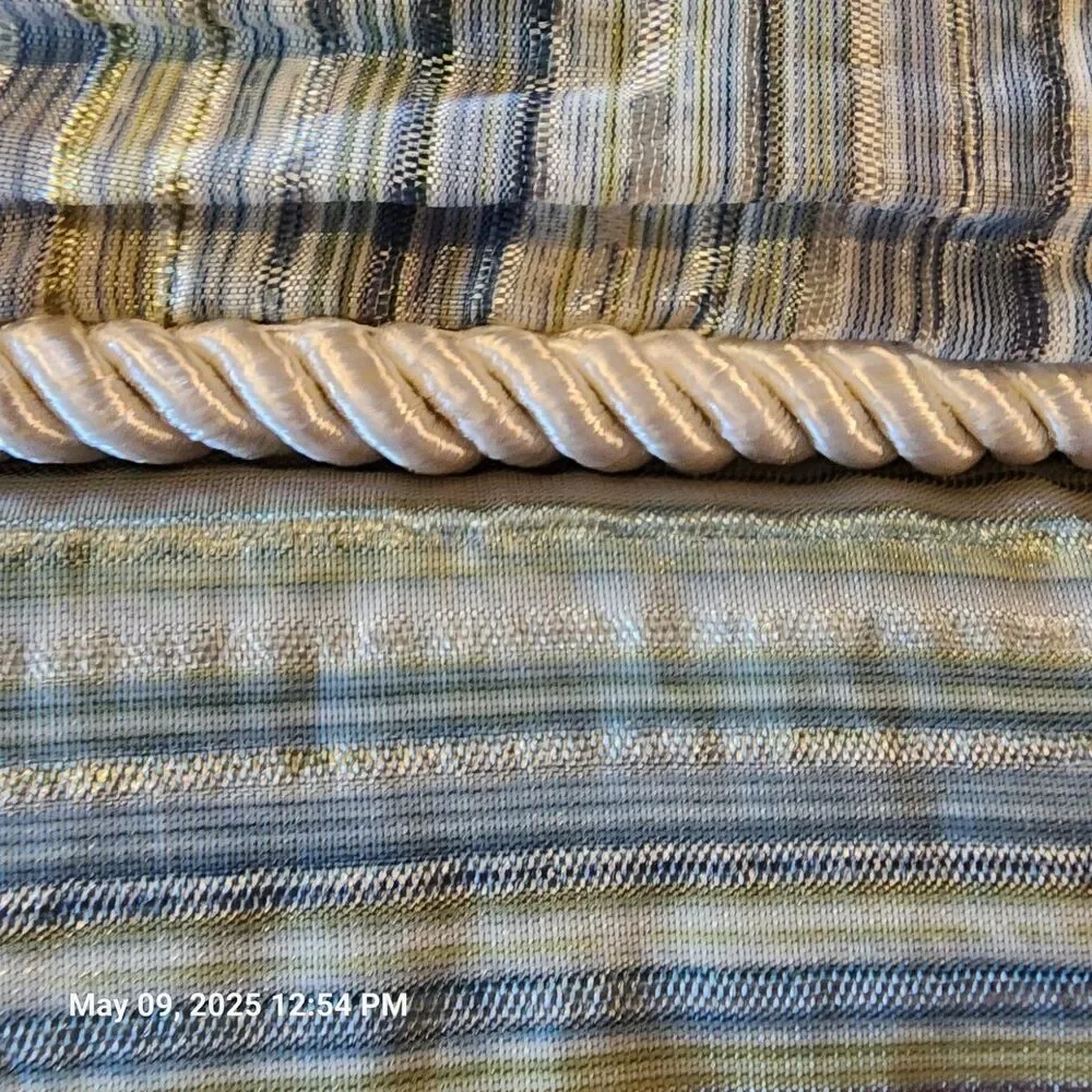 The Manhattan Duvet Co Alliance King Duvet Striped Green/Blue/White 102